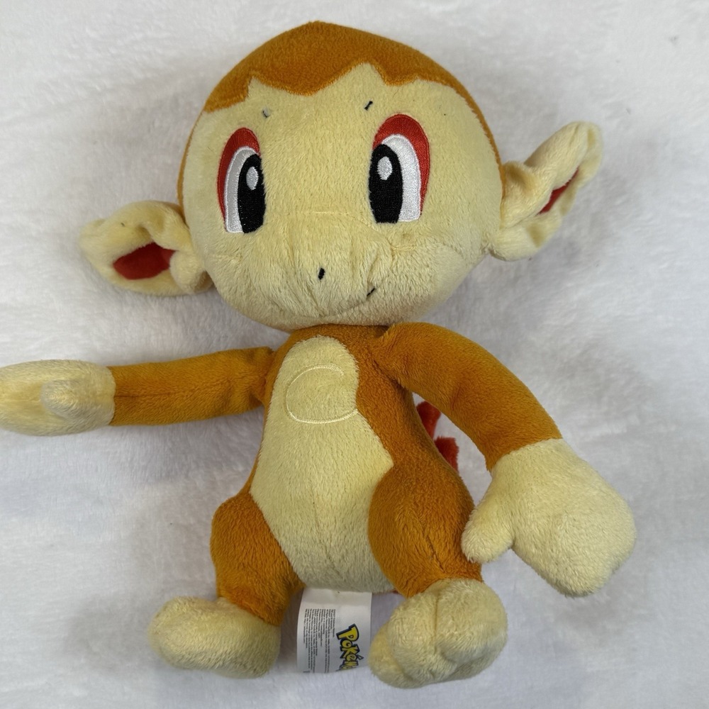 2007 Jakks Pacific Pokemon Chimchar Fire Plush Toy Stuffed Animal 9" Makes Sound